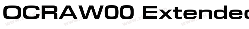 OCRAW00 Extended字体转换